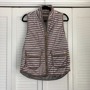 Pomelo tan/creame striped Fix puffy vest - size M